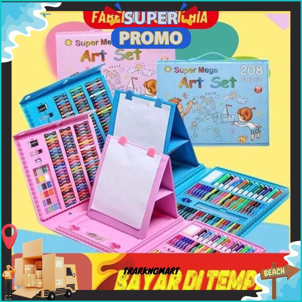 

Art Full Set Crayon 208 Pcs / Krayon Alat Lukis Anak Pensil Warna Cat Air Perlengkapan Mewarnai Set 150 Pcs Bisa Cod