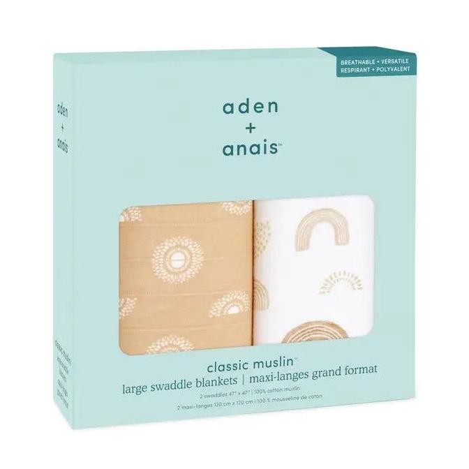 aden+anais muslin cotton 2 pack swaddle