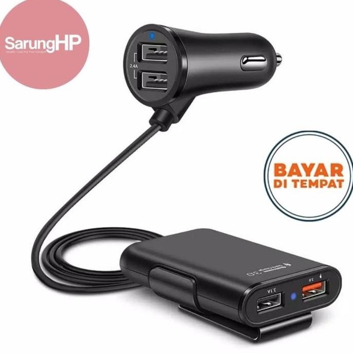 Car Charger Mobil 4 Port Quick Charge / Fast Charging Qualcomm 3.0