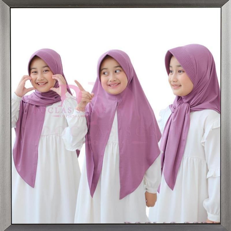 Diskon Gede Hijab Segitiga Instan Pet Antem Jersey Jilbab Anak Perempuan Remaja 7 - 13 Tahun // Hija