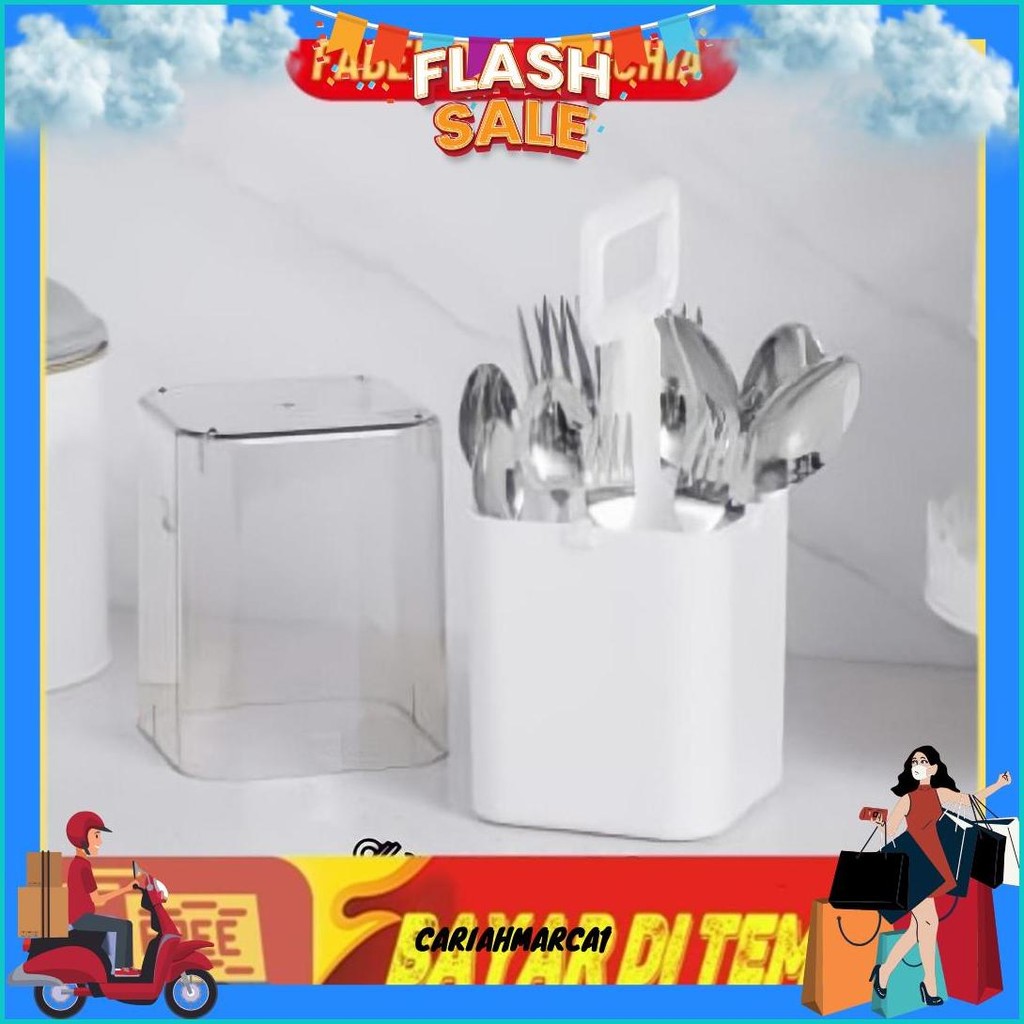 Krischef Tempat Perlatan Makan / Tempat Sendok Tempat Garpu Tempat Sumpit / Utensil Holder With Cove