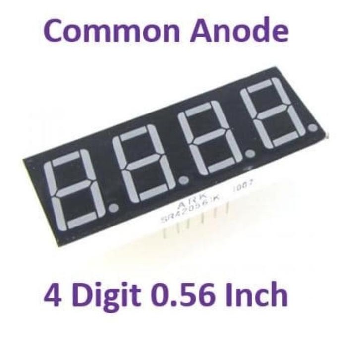 Red 4 Digit 7 Segment 0.56" Common Anode 4 Bit Seven Segmen 0.56 Inch Allshop