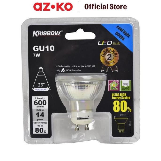 KRISBOW BOHLAM LED GU10 7W 600 LUMENS - PUTIH