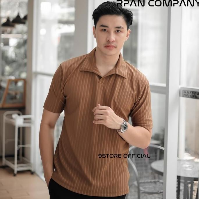 Polo Shirt Pria / Kaos Polo Knit Kerah / Baju Polo Berkerah Motif Pria