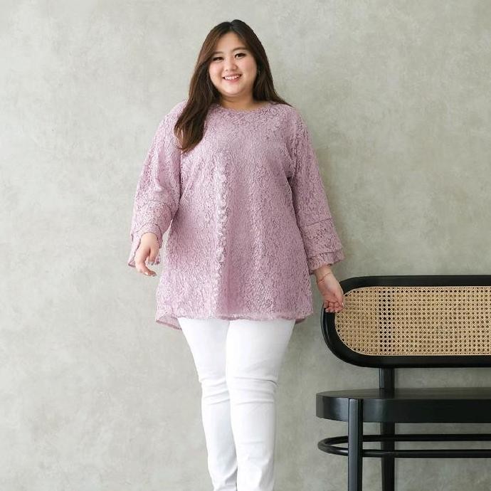 baju atasan brokat jumbo wanita Ld130cm&Ld140cm