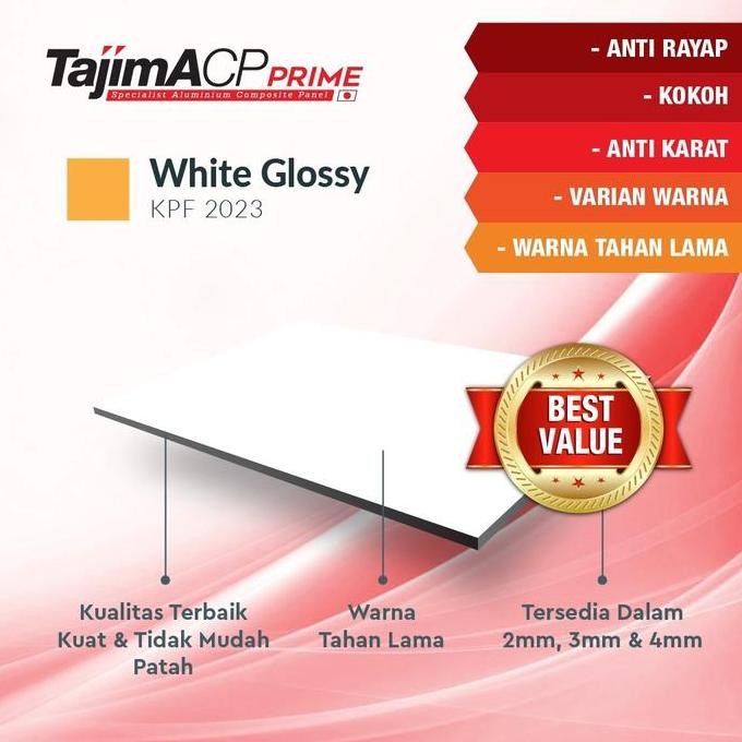 Acp Tajima White Glossy 3mm PE
