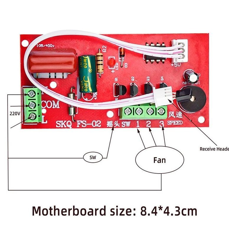 Promo Modul + Remot Universal Kipas Angin Modul Pcb Kipas Angin Yundai / Arashi / Maspion / Cosmos /