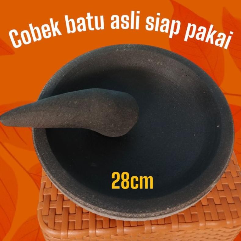 cobek batu asli siap pakai+ muntu muntilan