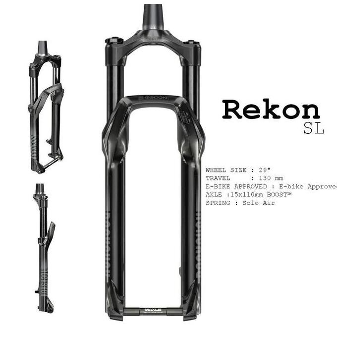 FORK ROCKSHOX RECON SL 29 INCH TRAVEL 130MM BOOST 110X15MM SOLO AIR BLACK - 29ER ORIGINAL DAN TERPER
