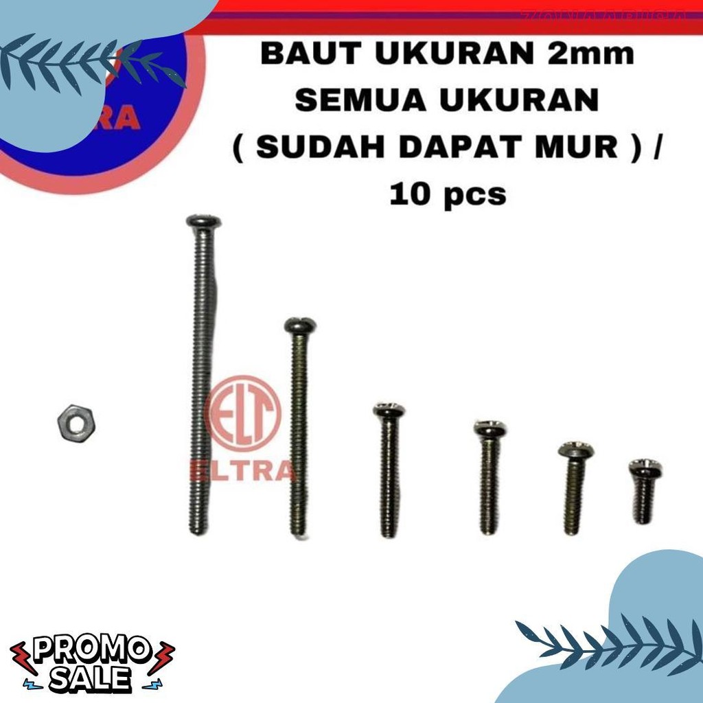 Wajib Punya Baut 2Mm Semua Ukuran Screw M2 Panjang Jp Mur / 10 Pcs Ukuran Kecil Baut Komputer