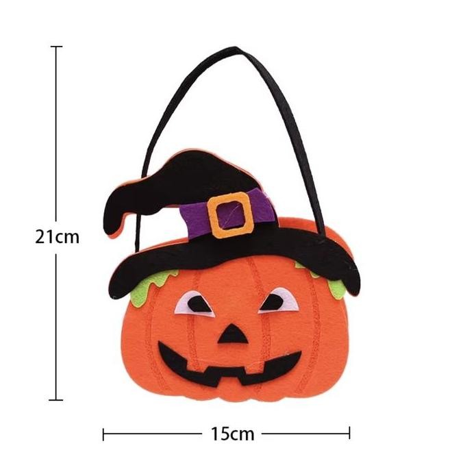

CR - Tas Permen Labu Haloween Candy Bag Trick Or Treat Pumpkin Orange Skull TERLARIS