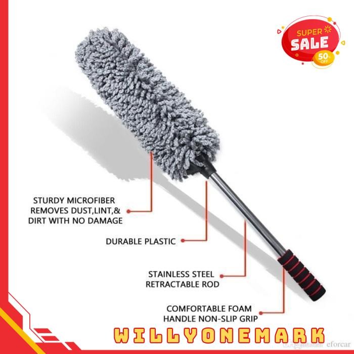 ALAT KEMOCENG MICROFIBER TELESCOPIC BESAR JUMBO DUSTER MOBIL PREMIUM KUALITAS TERBAIK