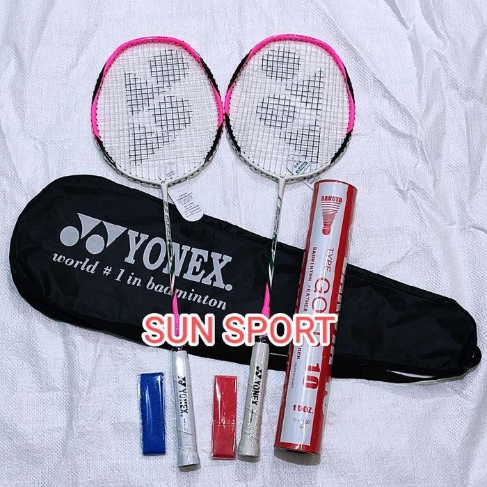 RPS raket badminton yonex bulutangkis  pink elegand || lengkap Olahraga