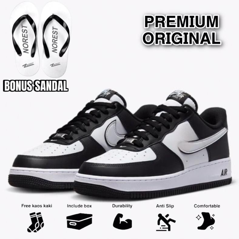 Sepatu Sneakers Hitam Putih Pria Wanita Sneaker Casual Sekolah Cewek Cowok Premium Import Original