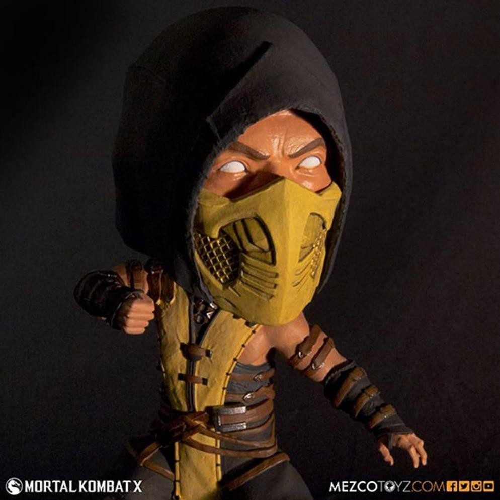 MEZCO TOYZ MORTAL KOMBAT X BLOODY EXCLUSIVE SKORPION 15,2 CM WACKELKOPF-FIGUR ORIGINAL