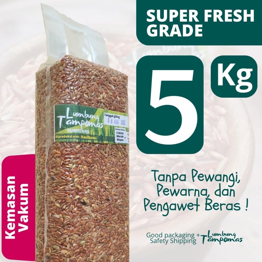 

Beras Merah 5 Kg Lumbung Tampomas Organik Pecah Kulit