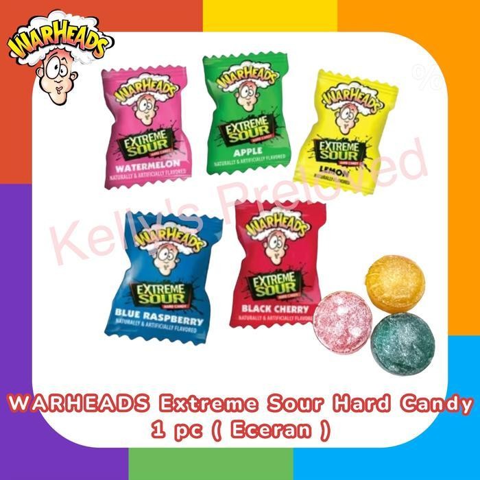 

( 1 Pc / Eceran ) Warheads Extreme Sour Hard Candy | Product Of Usa