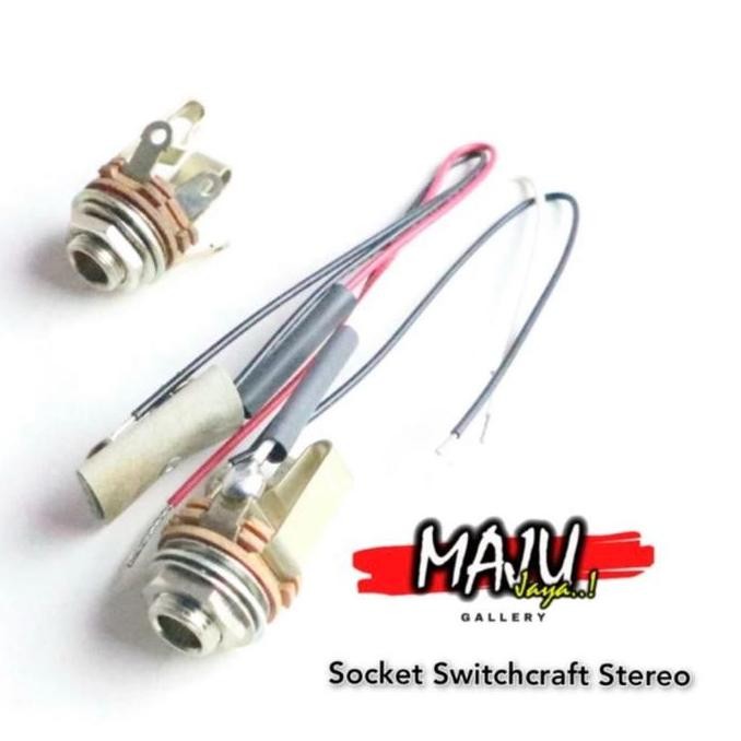 socket jack stereo output gitar dan bass switchcraft USA original