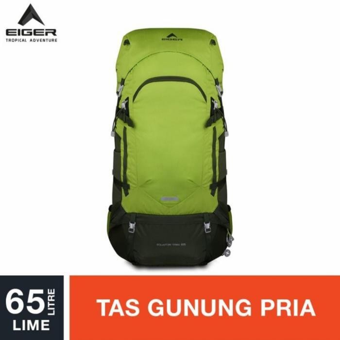 Tas Keril Eiger Equator Trek Carrier 65L Lime Tas Gunung Hiking