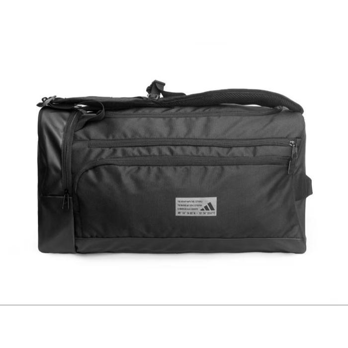 Tas Olahraga Duffle Bags Adidas Mid Font Original Black White Grey