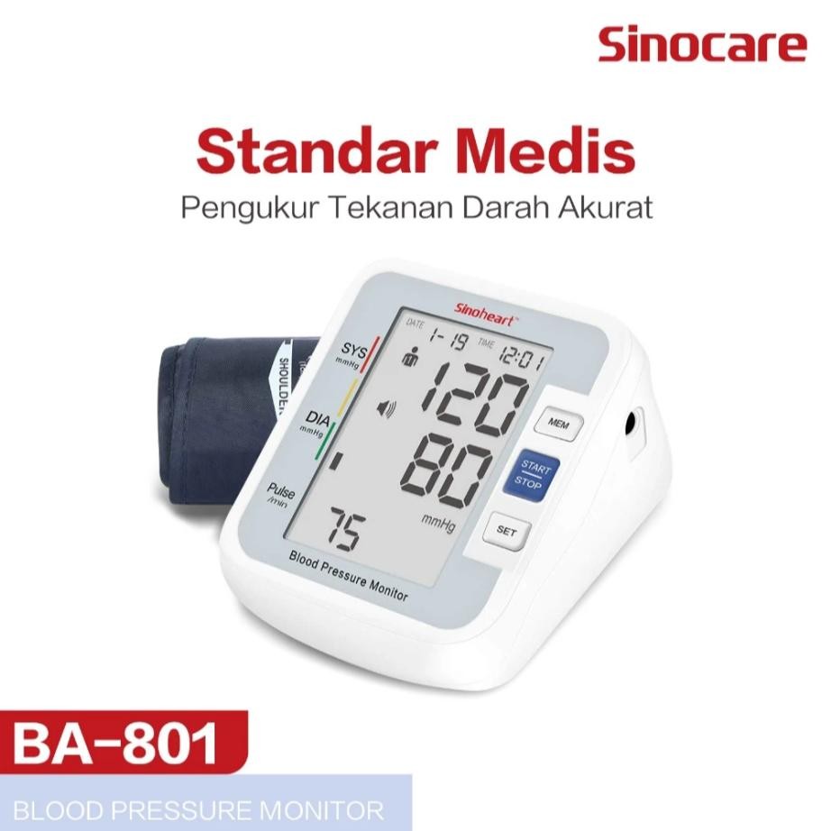 Alat Cek Tensi Darah Digital Otomatis Tensimeter Alat Tensi Darah Digital Sinocare BA-801 (Bahasa)