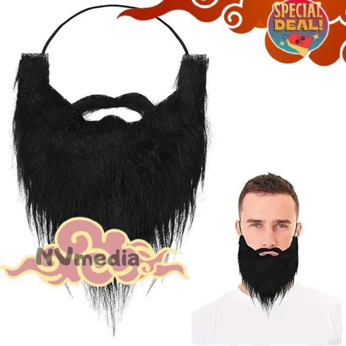 Cuci Gudang Jenggot Palsu /Jenggot Imitasi Palsu Hitam Untuk Kostum Cosplay Halloween /Fake Beard Pa