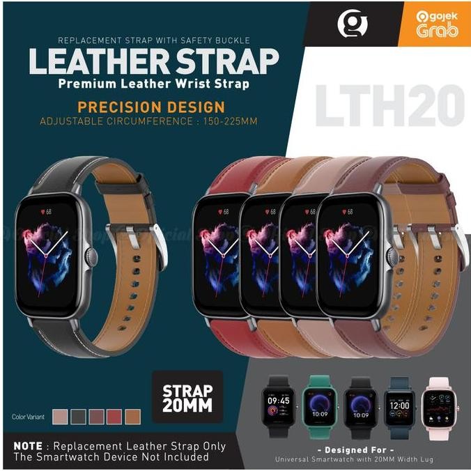 TERLARIS - LTH20 Leather Strap 20mm Amazfit GTS 4 Mini BIP Lite / Watch 6