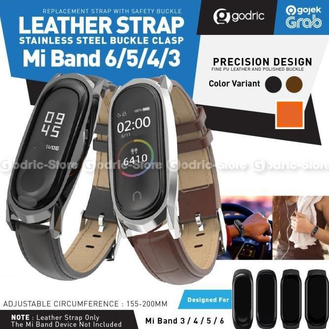 MIJOBS MiBand Leather Wrist Strap Kulit for Mi Band / 4 /