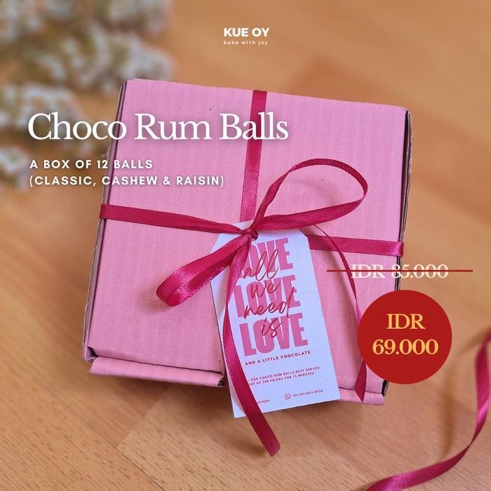 

ES COKLAT VALENTINE HAMPERS / PARCEL - Choco Rum Balls