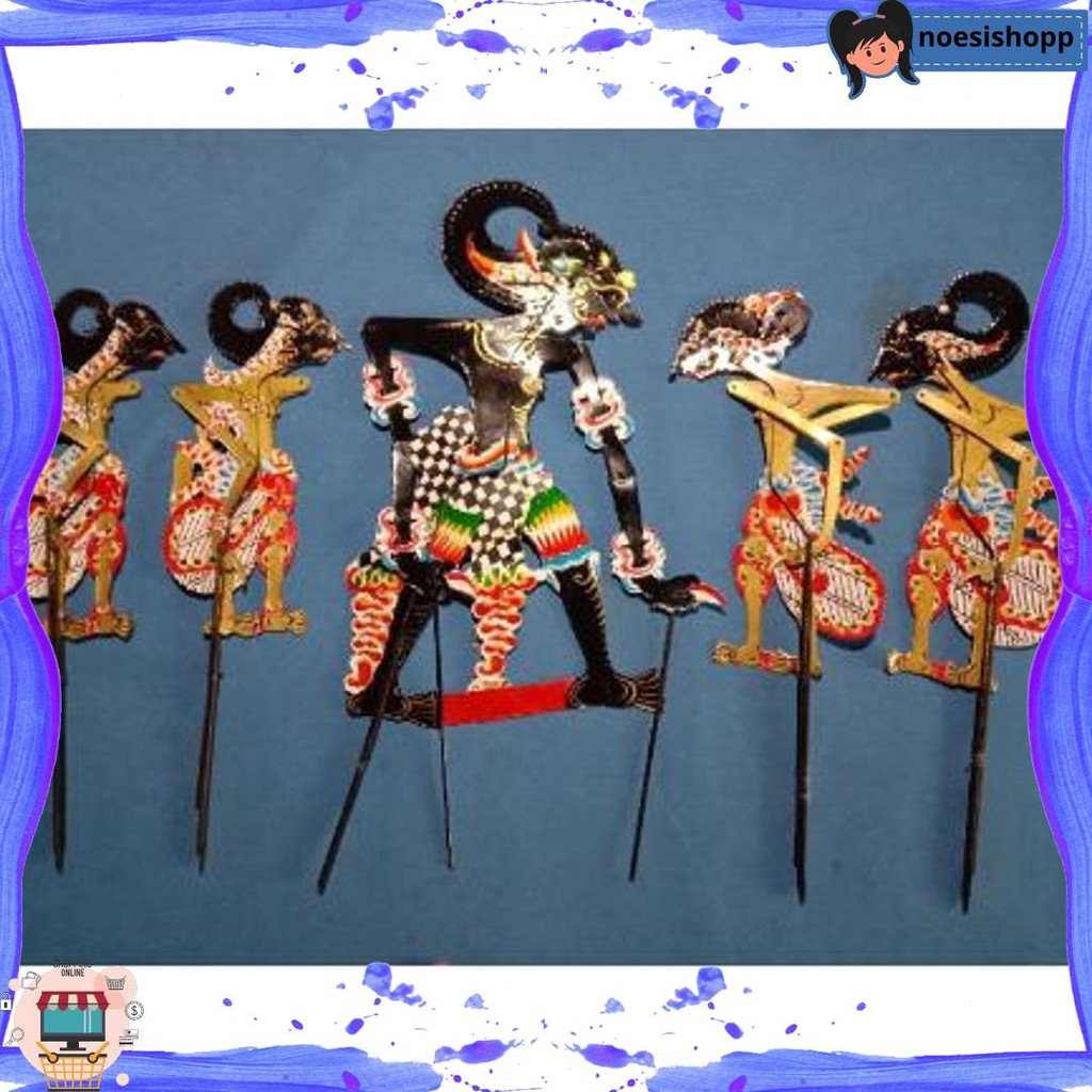K3- 43 Satu Set Wayang Pandawa Lima, wayang kulit kertas, wayang mainan