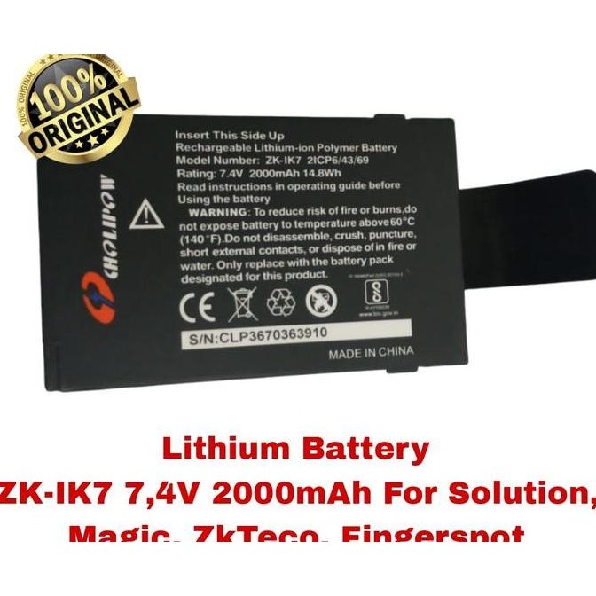 NEW - Lithium Battery ZK-IK7 Fingerspot New Elegant Hybrid Pro Magic Baterai