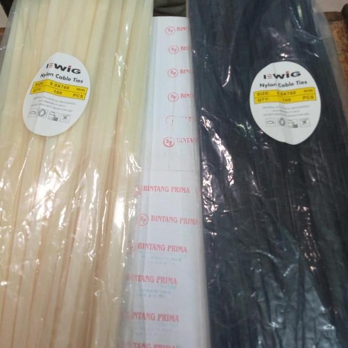 

Kabel Ties / Kabel Tis Uk. 76cm Tebal 9mm Warna Hitam / Putih EWIG