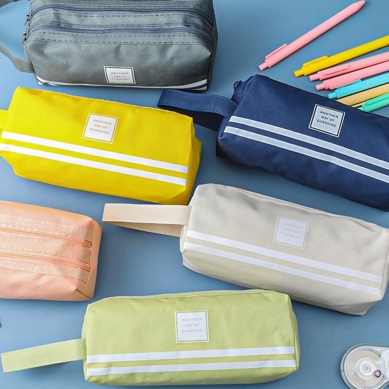 

Special Sale Tempat Pensil Kapasitas Besar Kain Oxford Tas Penyimpanan Dua Lapis Tas Kosmetik Large Capacity Double Layer Pencil Bag Creative Stationery Storage Bag