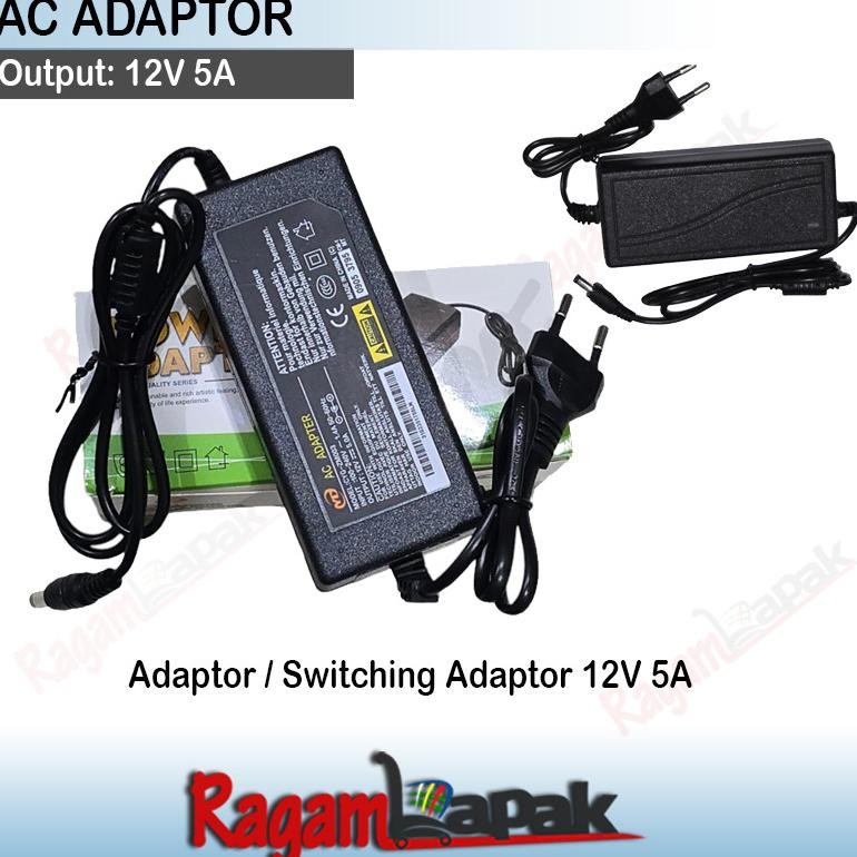 ADAPTOR 12V 5A CCTV POMPA DC Adaptor 12v5A  Adaptor 5A 12V
