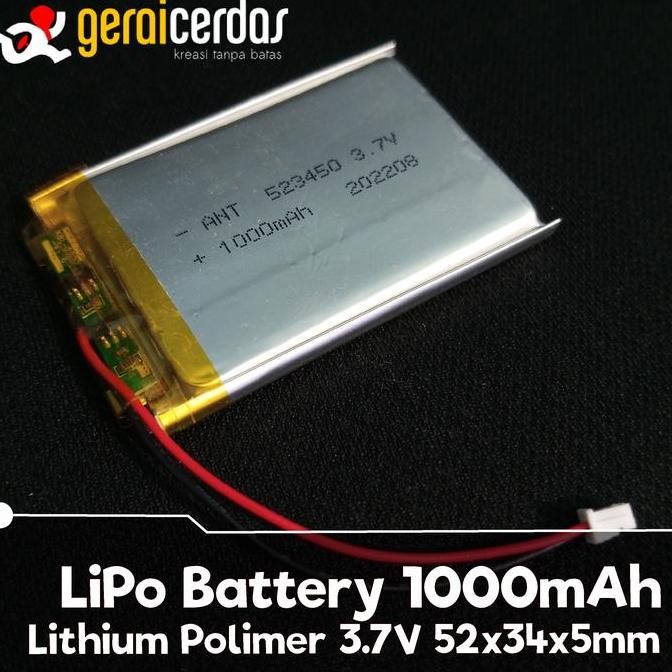 NEW - Baterai LiPo .7V 000mAh Lithium Polymer Battery