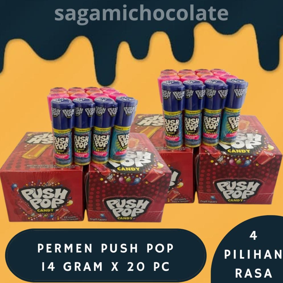 PERMEN PUSH POP BOX LIPSTIK CANDY BOX 20 PC