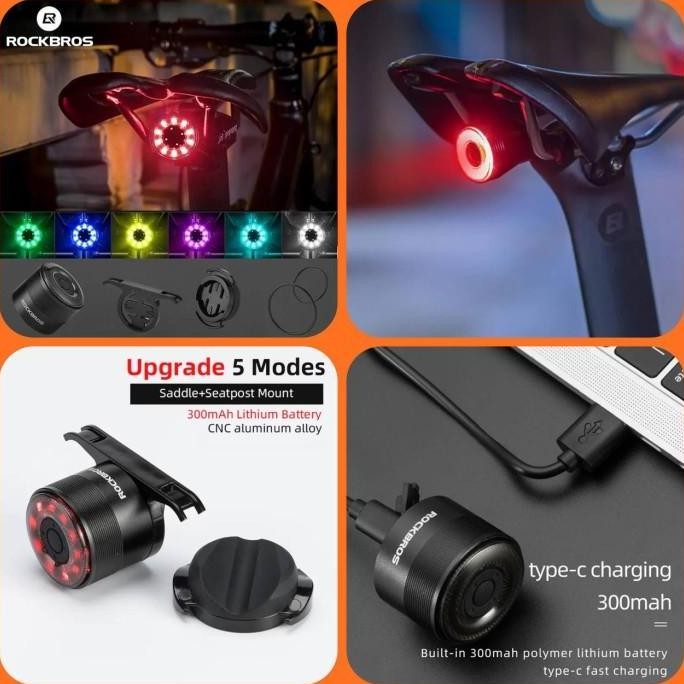 Promo ROCKBROSS lampu sepeda belakang rockbros Q1 Outdoor COD