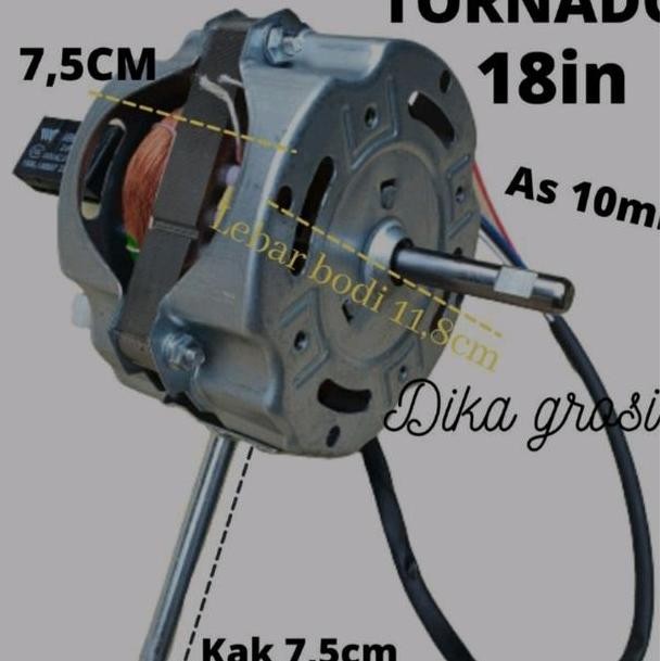 Dinamo Mesin Kipas Angin Sekai Tornado 18 Inch Balingbaling Besi As 10Mm