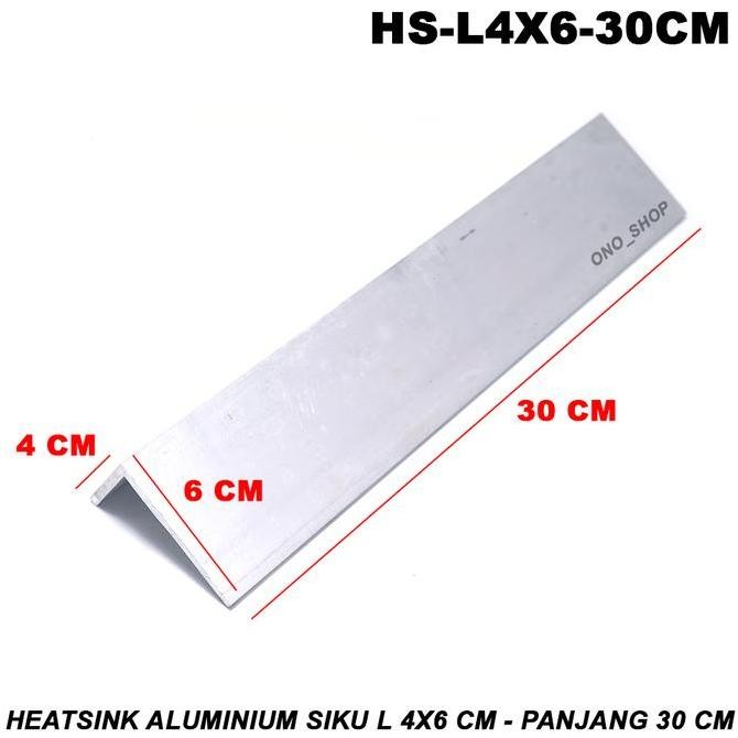 DY108 >> Heatsink Aluminium Siku L 4x6 cm - Panjang 30 cm