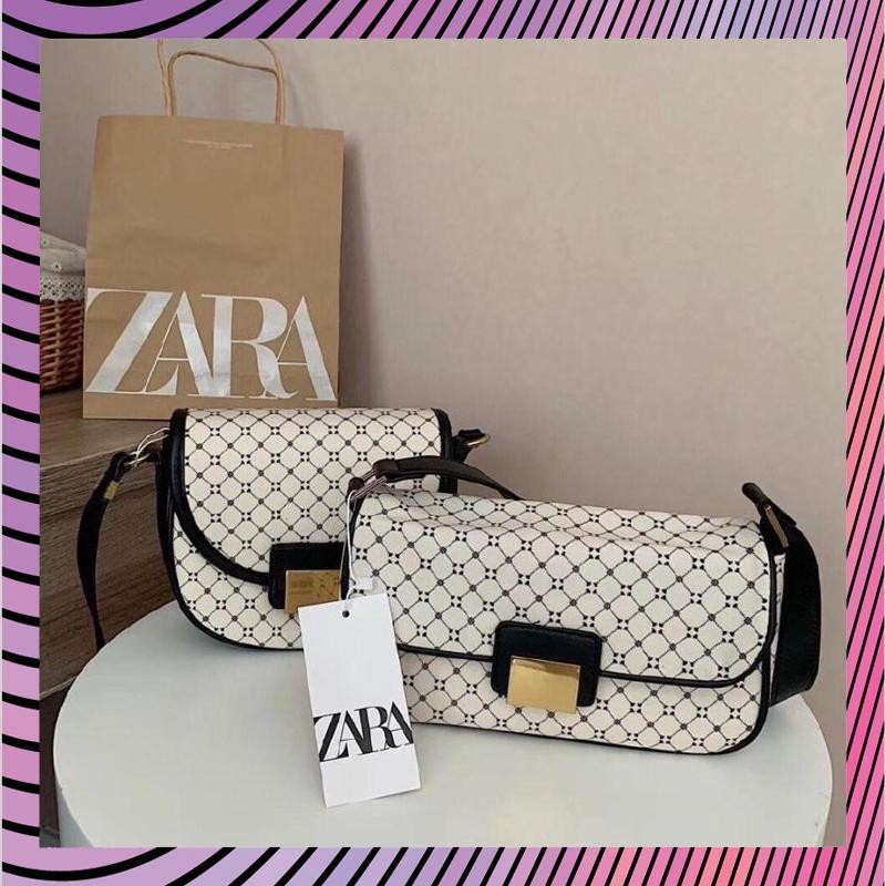 Diskon Gede TAS ZR EMBOSSED WHITE CANVAS tas selempang wanita tas wanita branded tas bahu wanita tas