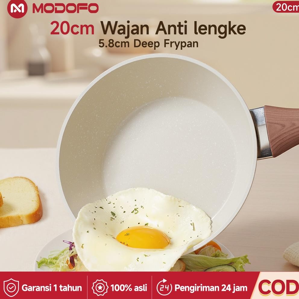MODOFOWajan Kecil 20cm Teflon Anti Lengket Wajan Anti Lengket Wajan Penggorengan Wajan Penggorengan 