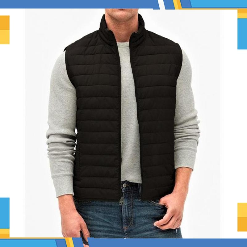 Diskon Gede Jaket Pria Rompi Gelembung Bahan Parasut Simpel Dan Keren AVN-28