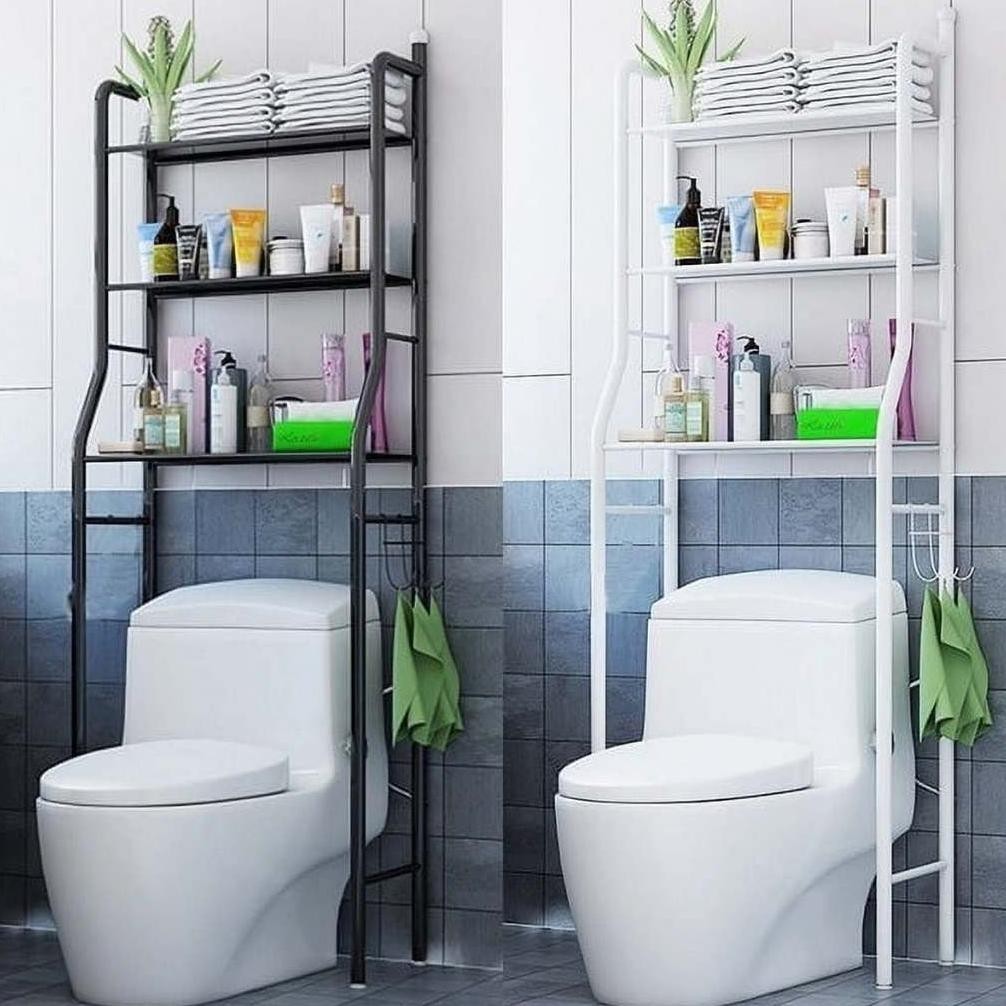 Rak Toilet 3Susun Rak Toilet Besi Anti Karat Rak Toilet Kloset Duduk Rak Toilet Besi Rak Organizer