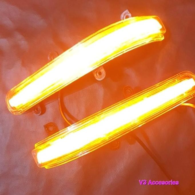 TERMURAH - Lampu Sein Led DRL COB Running Cover Spion AVANZA INNNOVA AGYA (Set)
