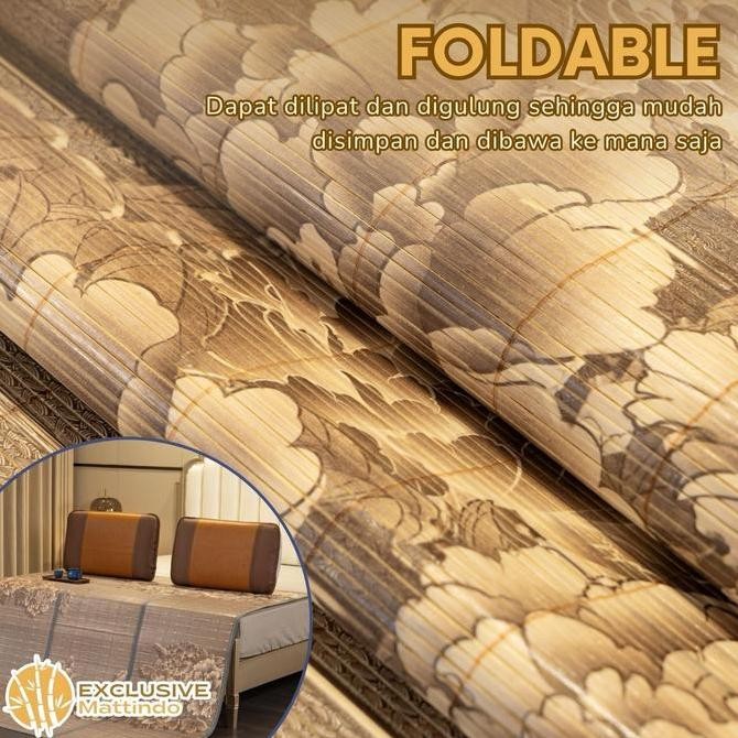 TERBARU - Tikar Bambu Lipat Alas Lantai 80x200cm tikar Bambu Lipat Kasur Lantai Jumbo