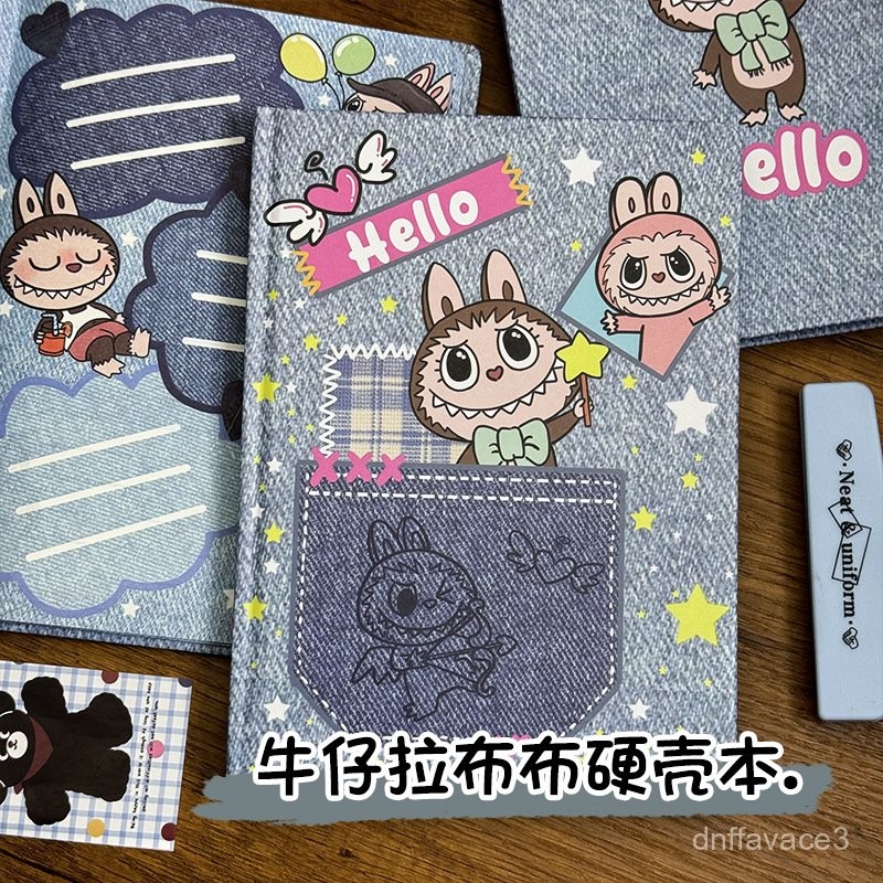 

Vintage Denim Fabric A5Hard-shell Notebook Color Page Notebook Diary Student Planner