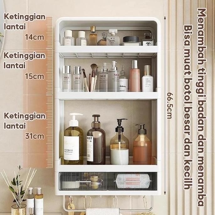 kamar mandi aesthetic storage kamar mandi lemari plastik kamar mandi rak mandi tempel tertutup rak u