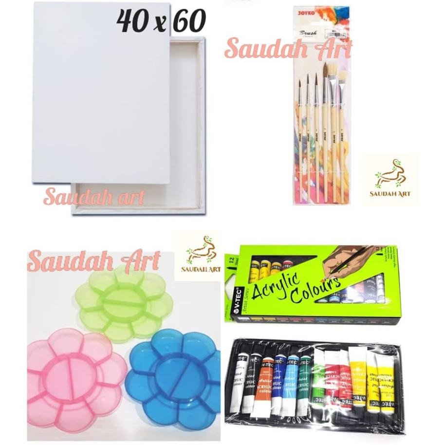 

Paket Kanvas Lukis Kanvas 40X60Kuaspaletcat Akrilik
