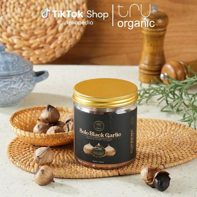 

(250Gr) Black Garlic Jumbo - Truorganic Bawang Hitam Tunggal | Bawang Putih Tunggal Hitam
