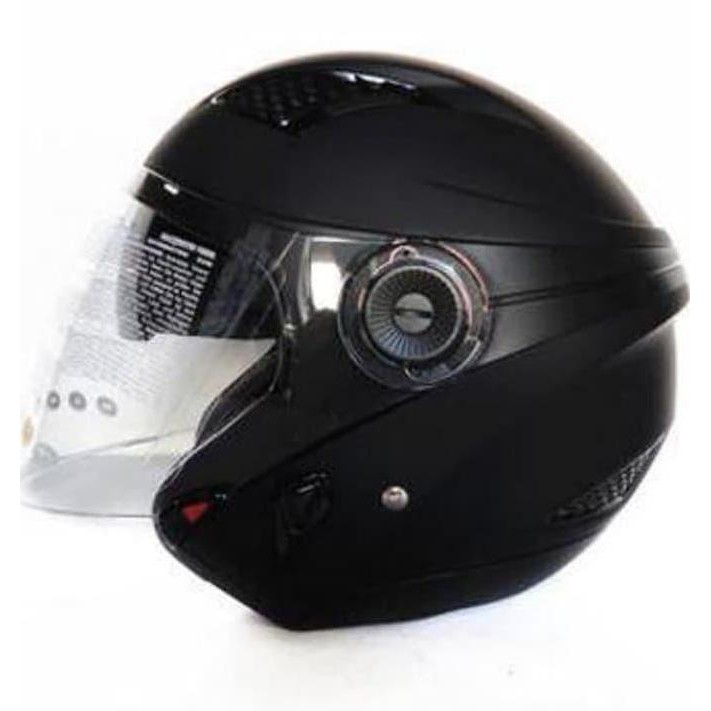TERLARIS - ZEUS-610 MATT BLACK | HELM MOTOR HALF FACE | ZEUS | HELM MATT BLACK